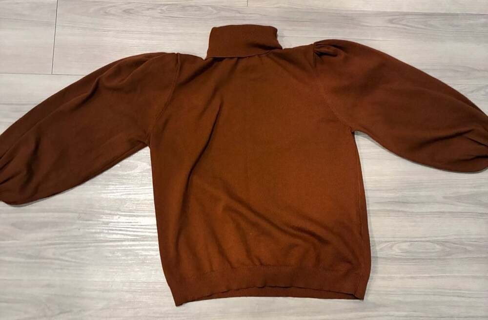 Only Rollneck Pullover Size L Brown Turtleneck Sweater